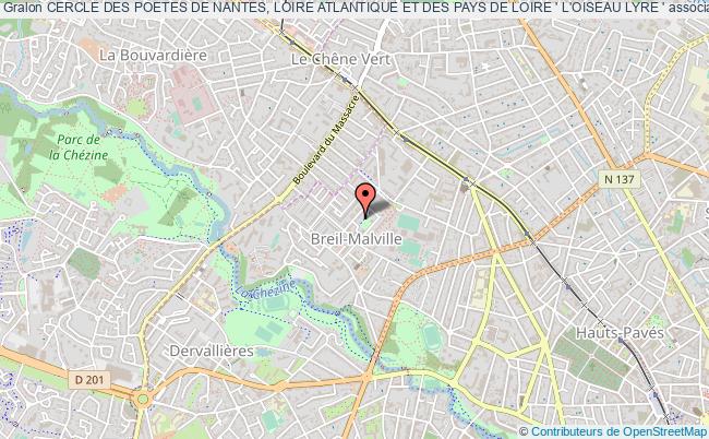plan association Cercle Des Poetes De Nantes, Loire Atlantique Et Des Pays De Loire ' L'oiseau Lyre ' Nantes