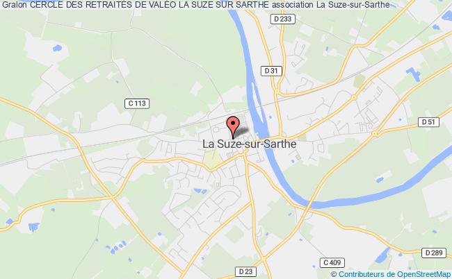 plan association Cercle Des RetraitÉs De ValÉo La Suze Sur Sarthe La    Suze-sur-Sarthe