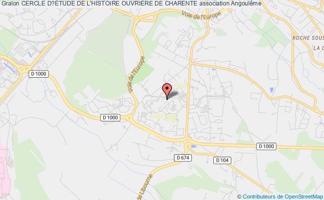plan association Cercle D?Étude De L'histoire OuvriÈre De Charente Angoulême