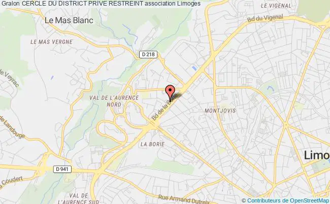 plan association Cercle Du District Prive Restreint Limoges