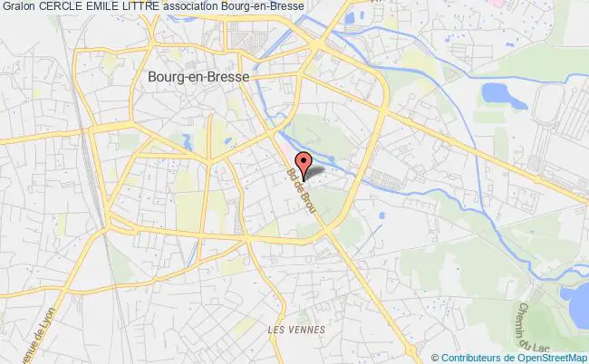 plan association Cercle Emile Littre Bourg-en-Bresse