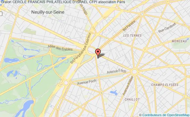 plan association Cercle Francais Philatelique D'israel Cfpi Paris