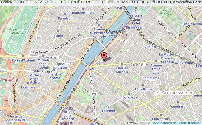 plan association Cercle Genealogique P.t.t. (postiers,telecommunicants Et Tiers Associes) Paris