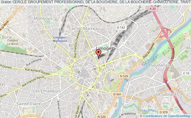 plan association Cercle Groupement Professionnel De La Boucherie, De La Boucherie-charcuterie, Traiteurs De La Haute-vienne Limoges