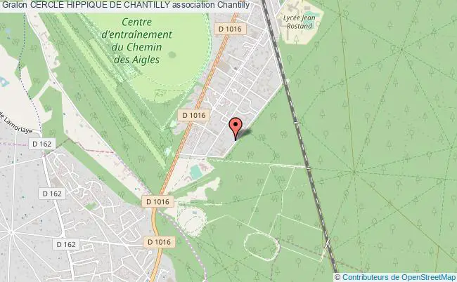 plan association Cercle Hippique De Chantilly Chantilly