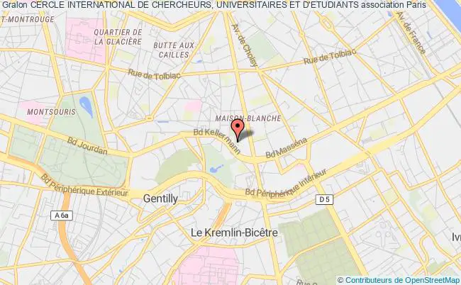 plan association Cercle International De Chercheurs, Universitaires Et D'etudiants Paris