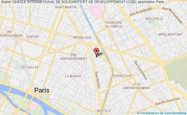 plan association Cercle International De Solidarite Et De Developpement (cisd) Paris