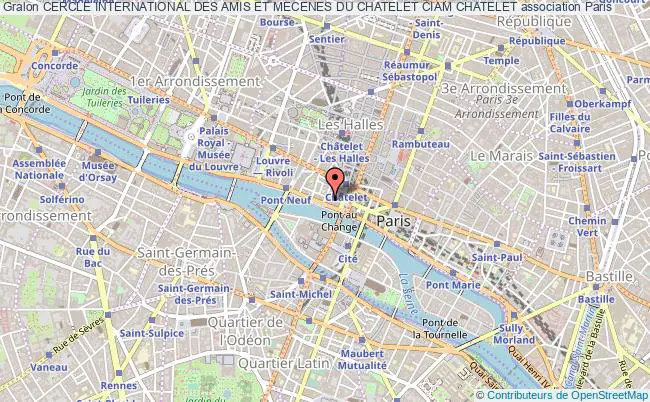 plan association Cercle International Des Amis Et Mecenes Du Chatelet Ciam Chatelet Paris