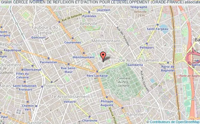 plan association Cercle Ivoirien De Reflexion Et D'action Pour Le Developpement (cirade-france) Paris