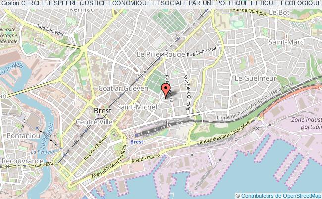 plan association Cercle Jespeere (justice Economique Et Sociale Par Une Politique Ethique, Ecologique Et Republicaine) Brest