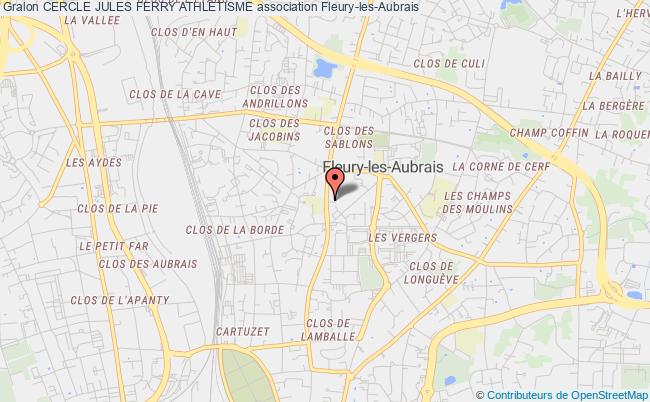 plan association Cercle Jules Ferry Athletisme Fleury-les-Aubrais