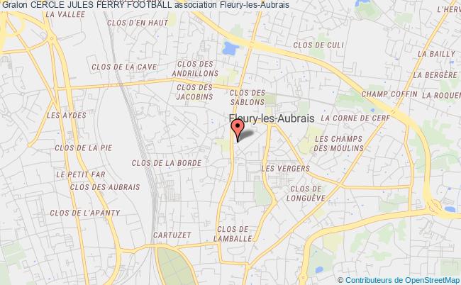 plan association Cercle Jules Ferry Football Fleury-les-Aubrais