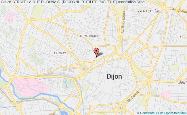 plan association Cercle Laique Dijonnais  (reconnu D'utilite Publique) Dijon