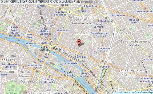 plan association Cercle Lyrique International Paris