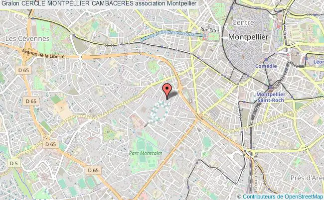 plan association Cercle Montpellier Cambaceres Montpellier