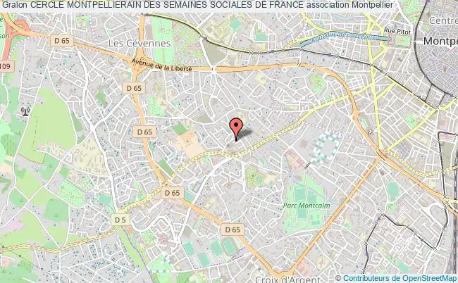 plan association Cercle Montpellierain Des Semaines Sociales De France Montpellier