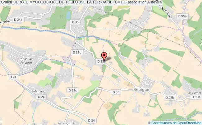 plan association Cercle Mycologique De Toulouse La Terrasse (cmtt) Aureville