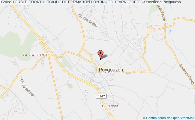 plan association Cercle Odontologique De Formation Continue Du Tarn (cofct) Puygouzon