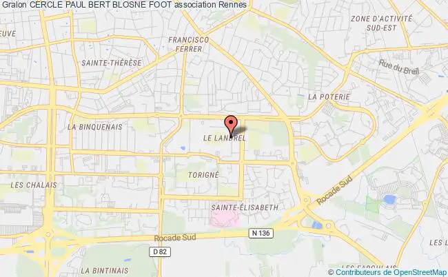plan association Cercle Paul Bert Blosne Foot Rennes