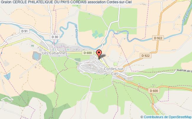 plan association Cercle Philatelique Du Pays Cordais Cordes-sur-Ciel