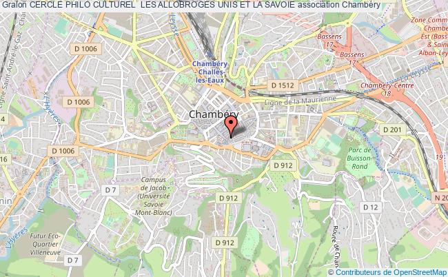 plan association Cercle Philo Culturel  Les Allobroges Unis Et La Savoie Chambéry