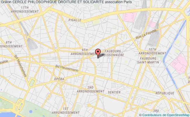 plan association Cercle Philosophique Droiture Et Solidarite Paris