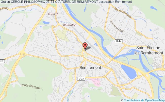 plan association Cercle Philosophique Et Culturel De Remiremont Remiremont