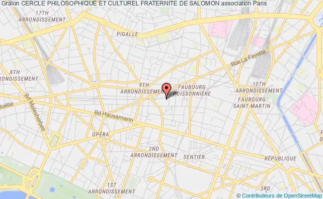 plan association Cercle Philosophique Et Culturel Fraternite De Salomon Paris