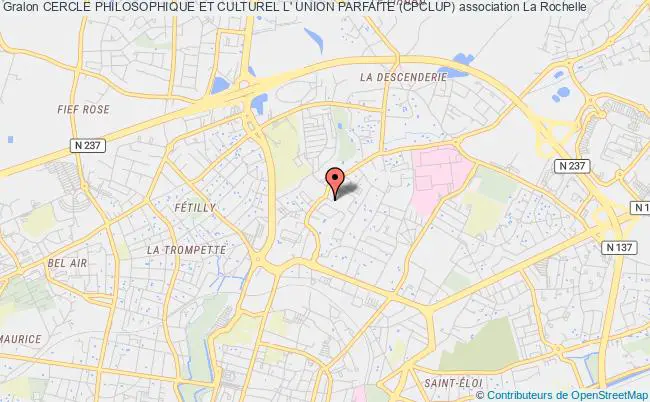 plan association Cercle Philosophique Et Culturel L' Union Parfaite (cpclup) La    Rochelle