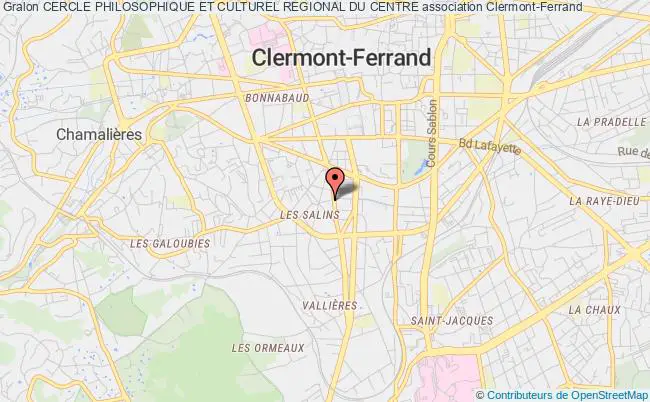 plan association Cercle Philosophique Et Culturel Regional Du Centre Clermont-Ferrand