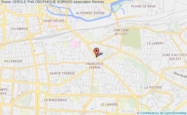 plan association Cercle Philosophique Kornog Rennes