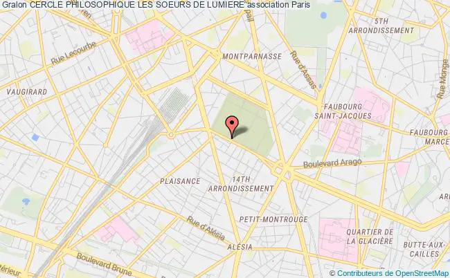 plan association Cercle Philosophique Les Soeurs De Lumiere Paris 14e
