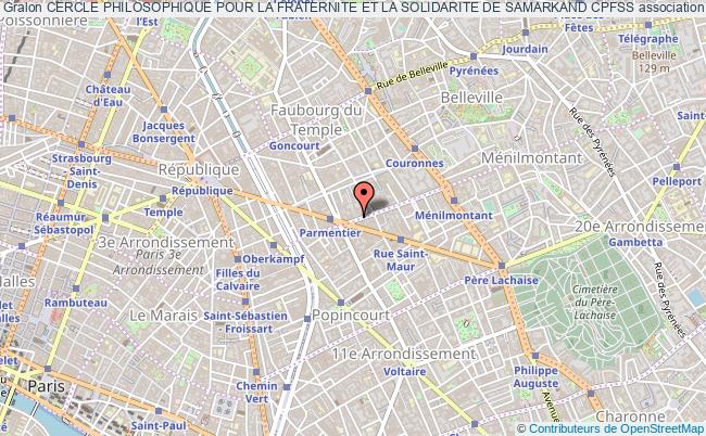 plan association Cercle Philosophique Pour La Fraternite Et La Solidarite De Samarkand Cpfss Paris 11e