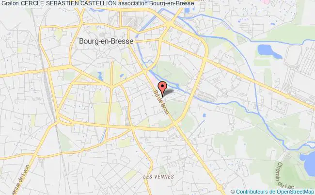 plan association Cercle Sebastien Castellion Bourg-en-Bresse