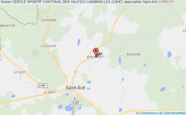 plan association Cercle Sportif Cantonal Des Hautes Combrailles (cshc) Saint-Avit