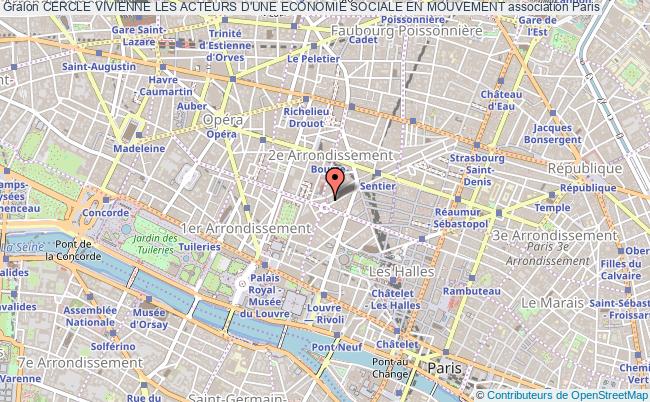 plan association Cercle Vivienne Les Acteurs D'une Economie Sociale En Mouvement Paris 2e