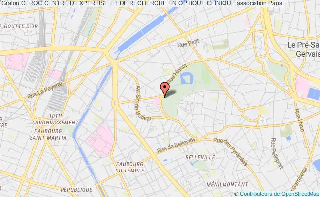 plan association Ceroc Centre D'expertise Et De Recherche En Optique Clinique Paris