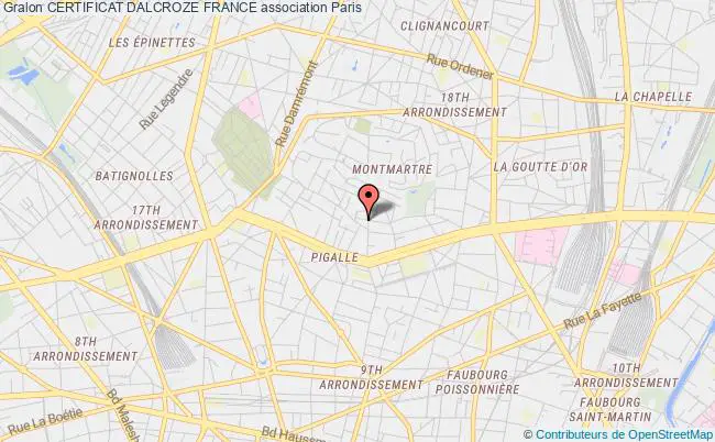 plan association Certificat Dalcroze France Paris 18e