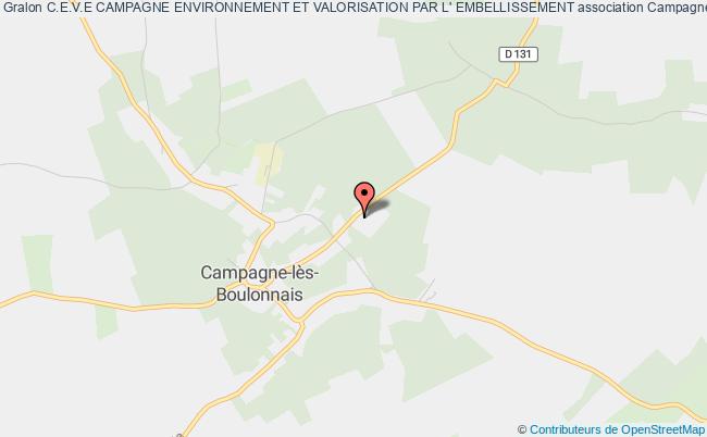 plan association C.e.v.e Campagne Environnement Et Valorisation Par L' Embellissement Campagne-lès-Boulonnais