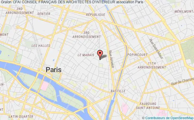 plan association Cfai Conseil FranÇais Des Architectes D'interieur Paris