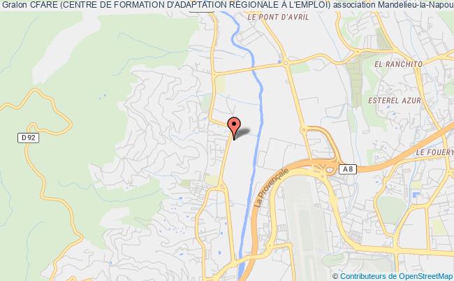 plan association Cfare (centre De Formation D'adaptation RÉgionale À L'emploi) Mandelieu-la-Napoule