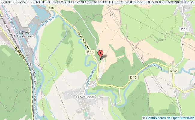 plan association Cfcasc - Centre De Formation Cyno-aquatique Et De Secourisme Des Vosges Vaxoncourt