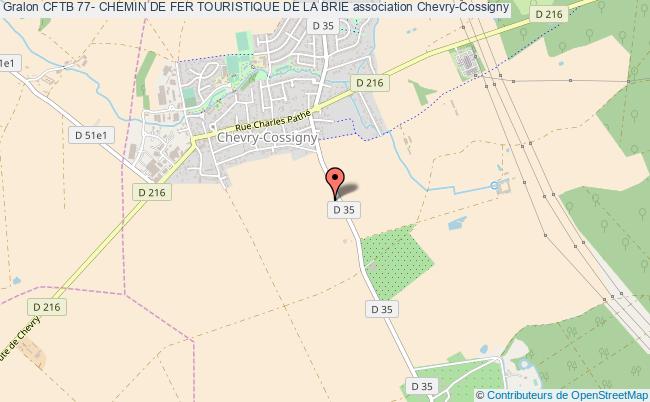 plan association Cftb 77- Chemin De Fer Touristique De La Brie Chevry-Cossigny