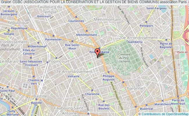 plan association Cgbc (association Pour La Conservation Et La Gestion De Biens Communs) Paris