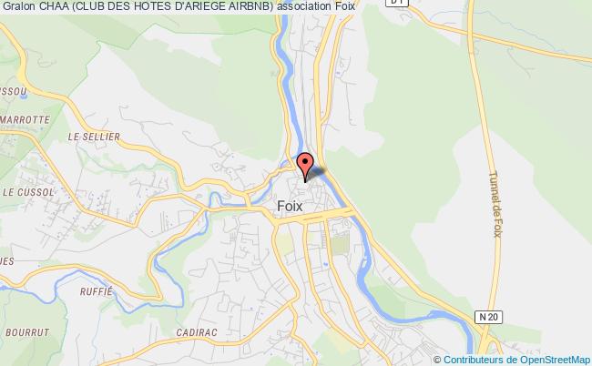 plan association Chaa (club Des Hotes D'ariege Airbnb) Foix