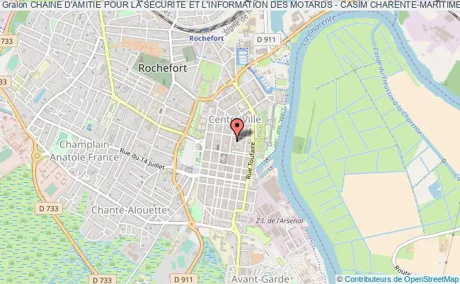 plan association Chaine D'amitie Pour La Securite Et L'information Des Motards - Casim Charente-maritime - Casim 17 Rochefort