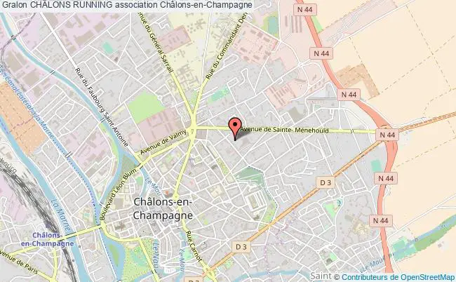 plan association ChÂlons Running Châlons-en-Champagne