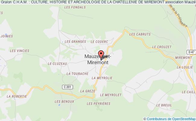 plan association C.h.a.m. : Culture, Histoire Et Archeologie De La Chatellenie De Miremont Mauzens-et-Miremont