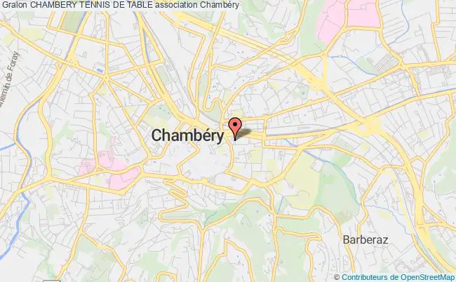 plan association Chambery Tennis De Table Chambéry