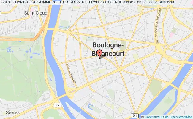 plan association Chambre De Commerce Et D'industrie Franco Indienne Boulogne-Billancourt